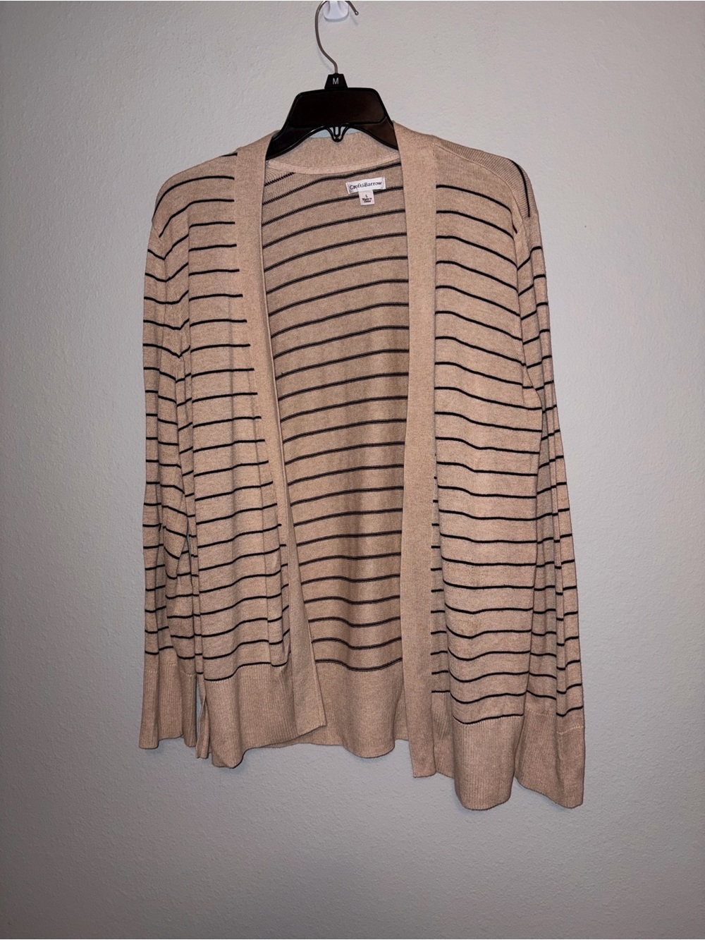 Croft & Barrow Open Front Cardigan Sweater Size L